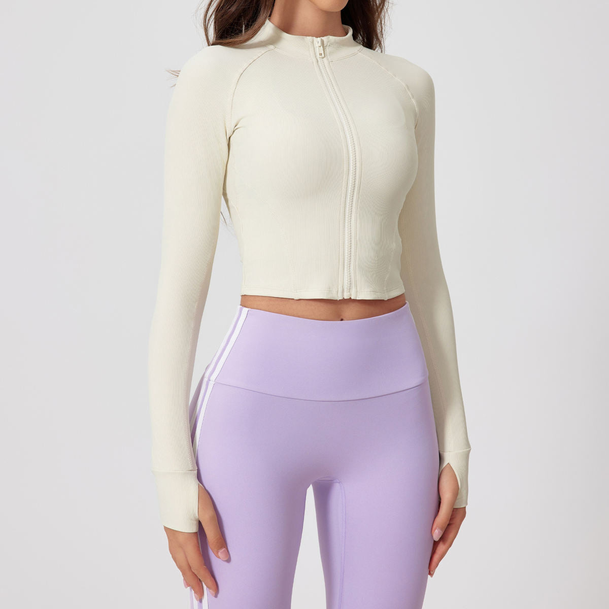 Yoga Clothes Women's Zipper Nude Feel