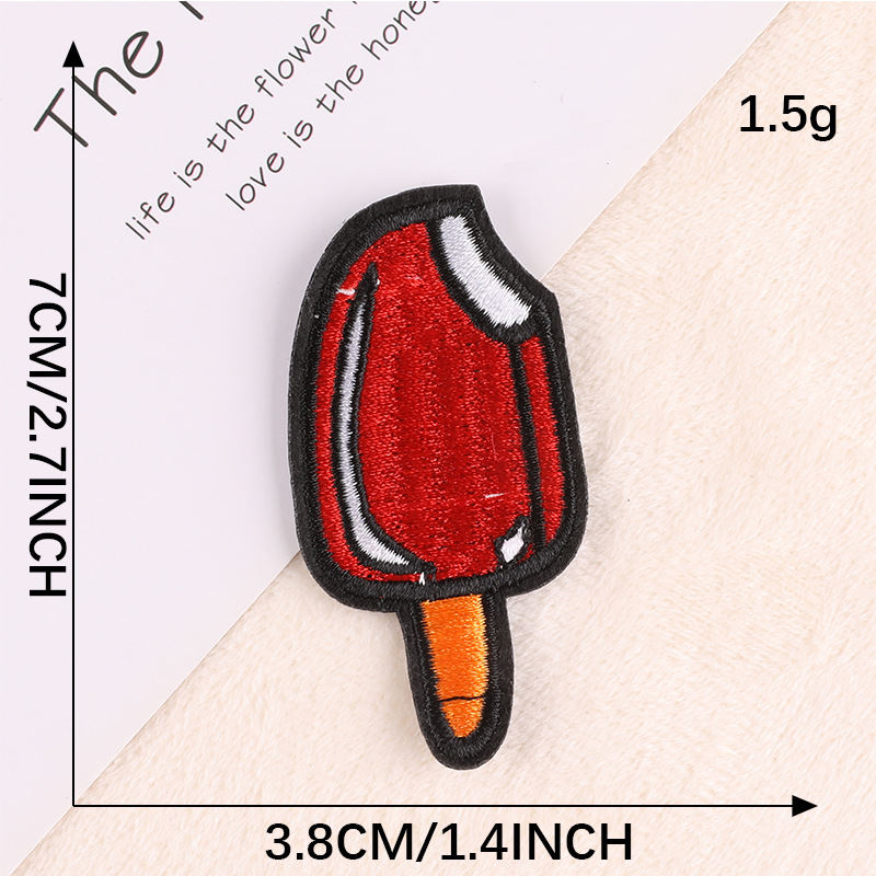 Emboridery Label Clothing Accessories Beard Ice Cream Embroidered Cloth Stickers