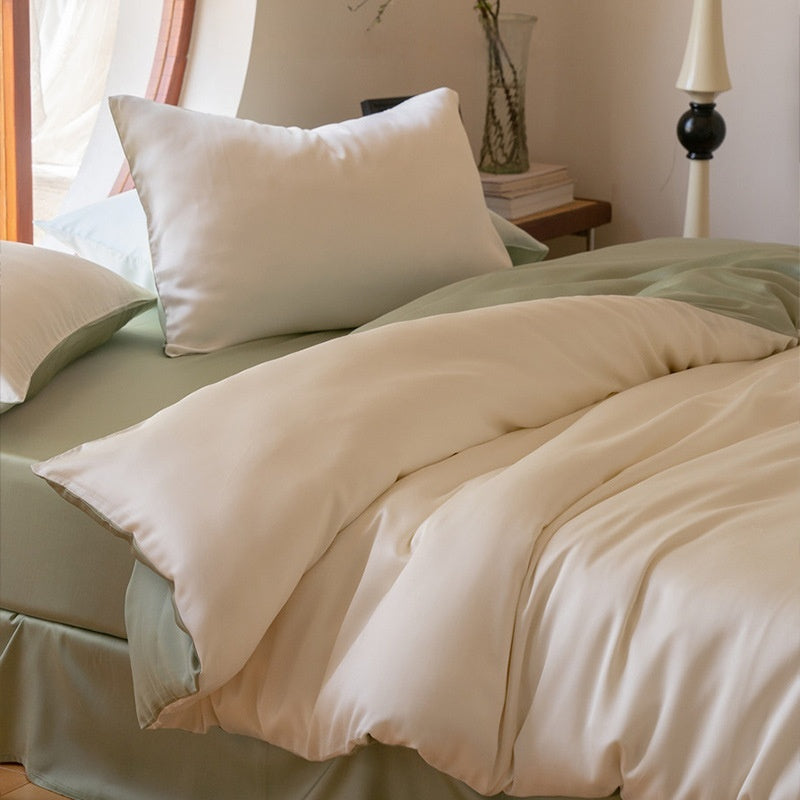 Solid-color Viscose Cooling Quilt Set For Home Use