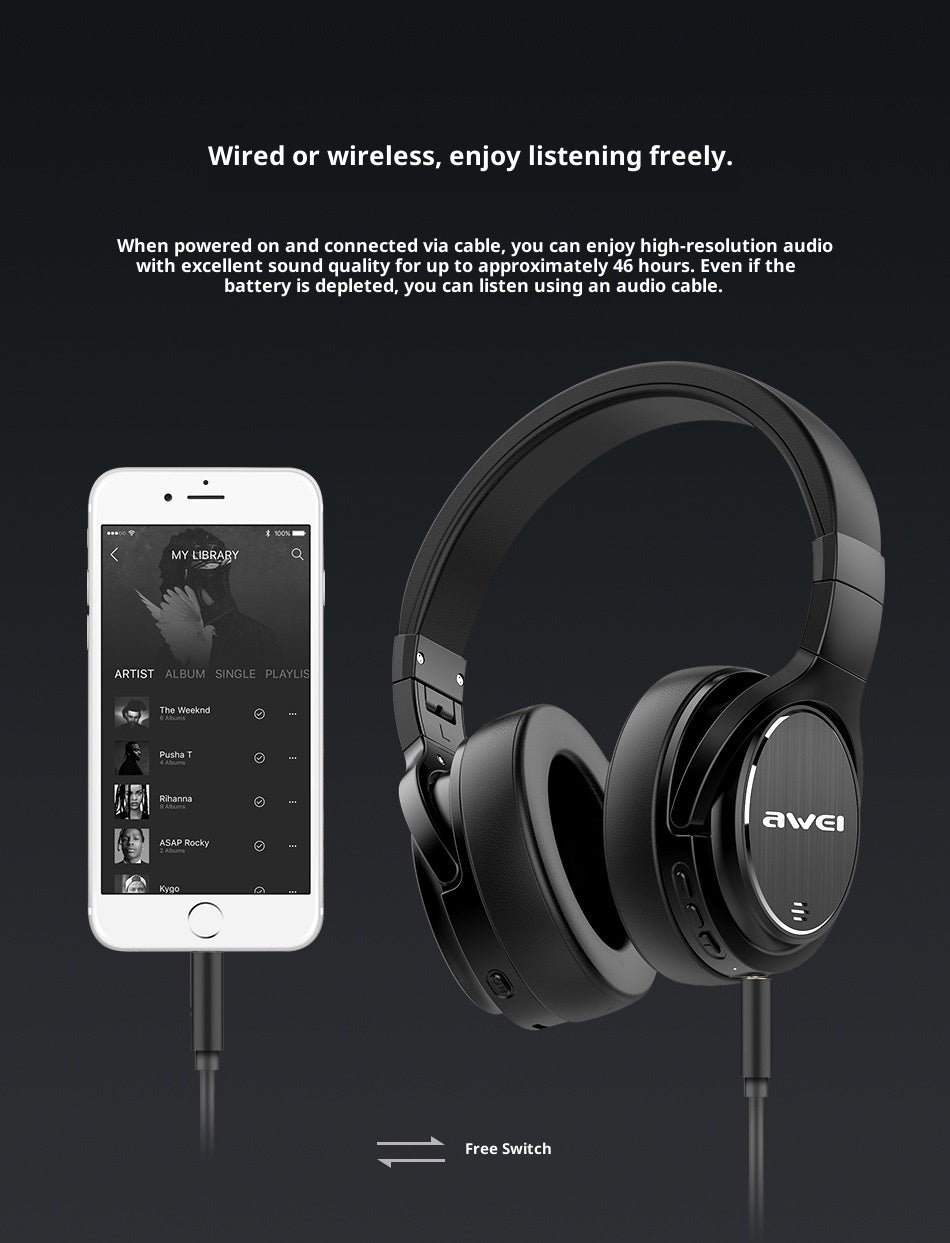 Active Noise Reduction ANC Bluetooth Headset