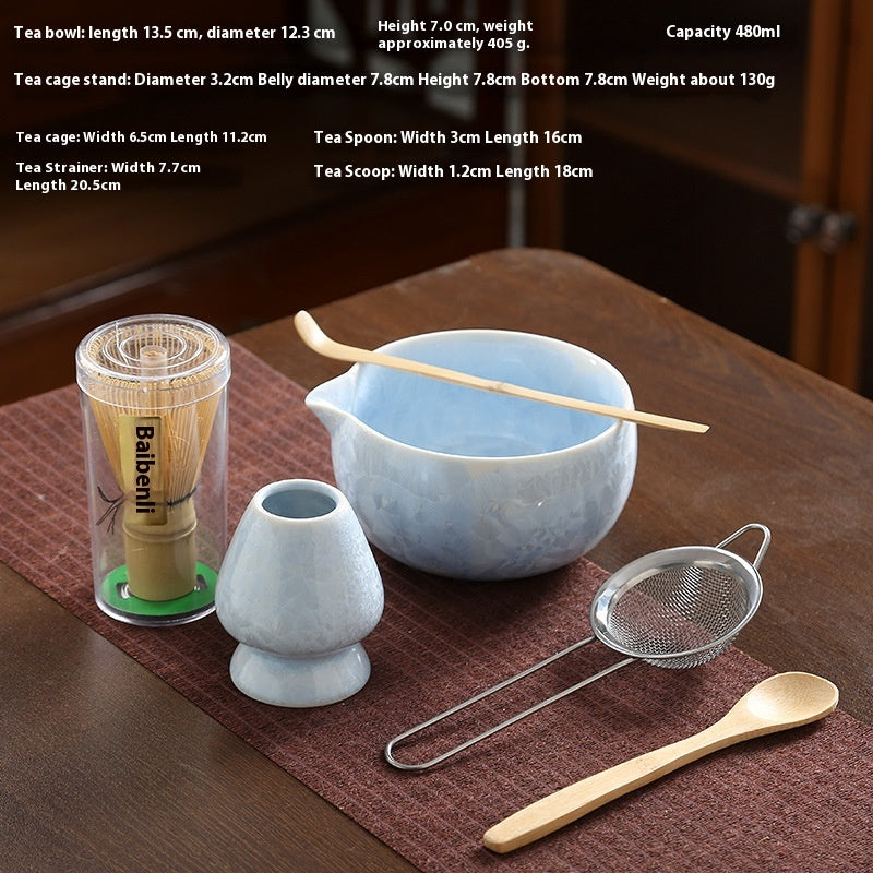 Crystal Glaze Matcha Japanese Style Kung Fu Tea Set Accessories