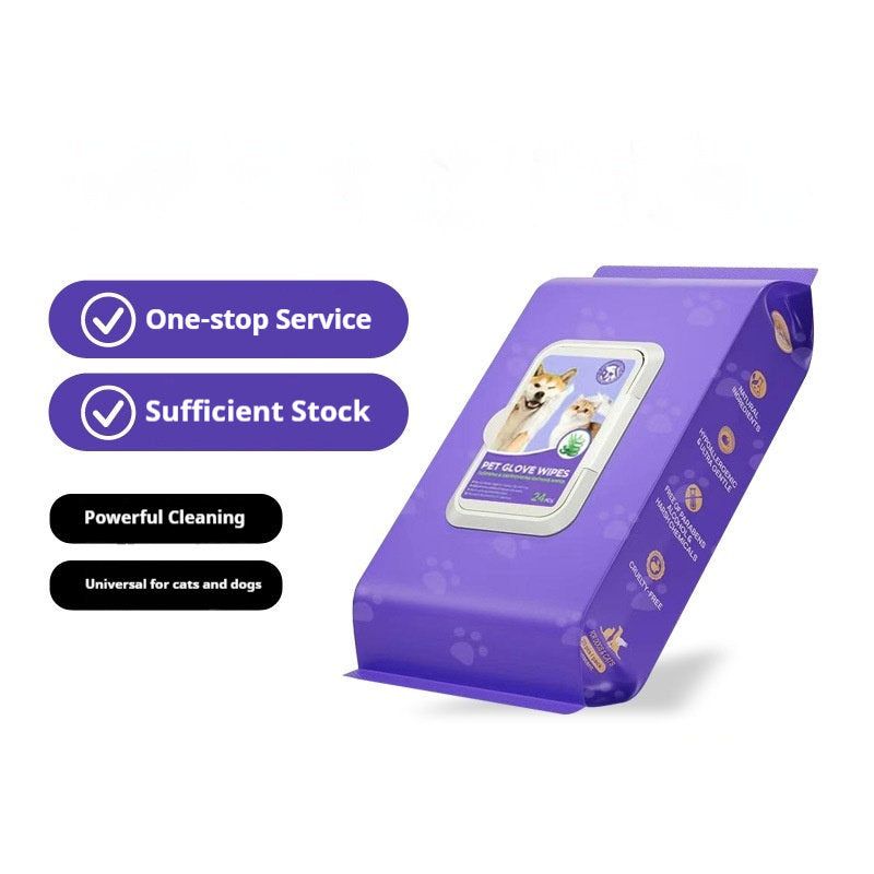 Pet No-Wash Gloves Deodorizing Disposable Pet Wipes