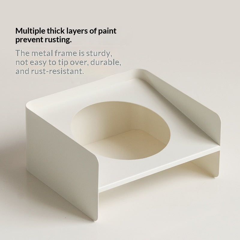 Portable Household Ceramic Pet Bowl With Beveled Edge