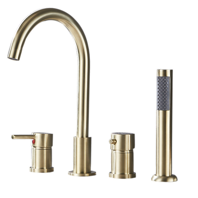 Copper Split-Body Vertical Four-Hole Bathtub Faucet