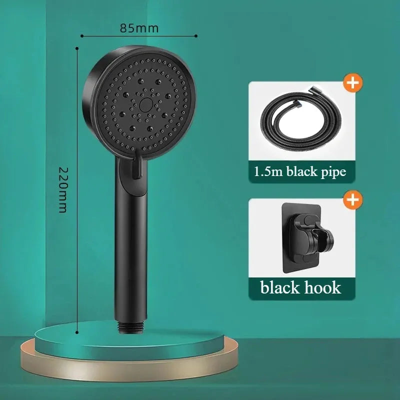 Bathroom Sink Faucet Head Of A Shower High Pressure 5 Modes Adjustable With Hose Water Saving One-Key Stop Bathroom Accessories