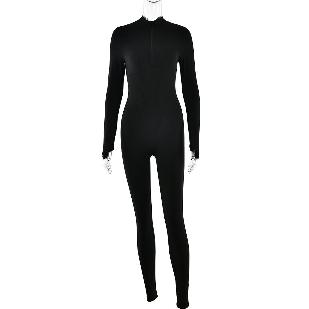 Women's Fashion Yoga Sports Long Sleeve Jumpsuit