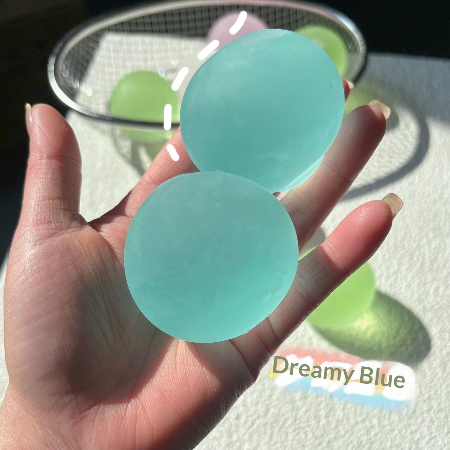 Best Selling Coconut Oil Translucent Blue Malt Candy Stress Relief Toy