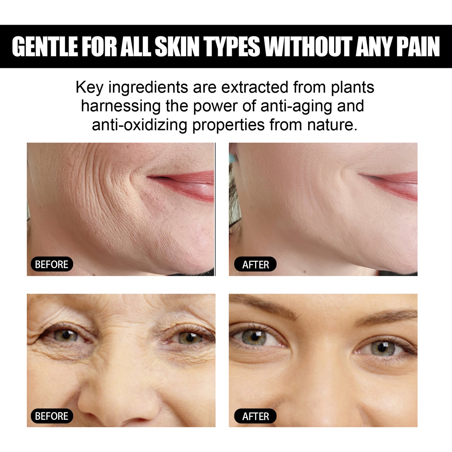 EELHOE Instant Facial Firming And Lifting Serum, Smoothing And Brightening Essence Lifts And Tightens Facial Skin