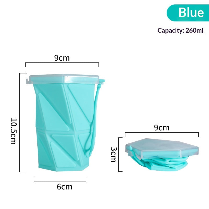 Silicone Folding Water Cup Extendable Portable For Outdoor Sports And Travel