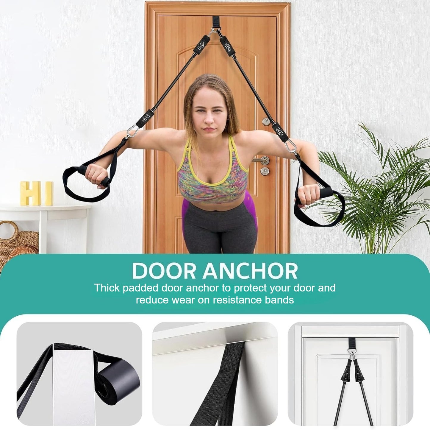 Pilates Bar Kit With 6 Resistance Bands Home Gym Fitness Training Workout Set