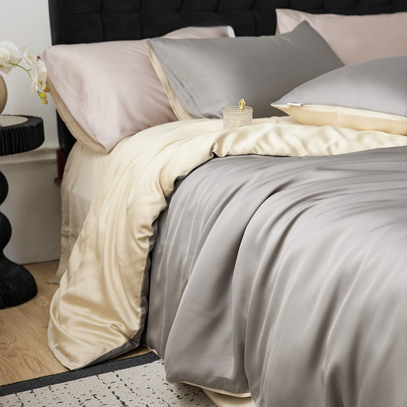Solid-color Viscose Cooling Quilt Set For Home Use