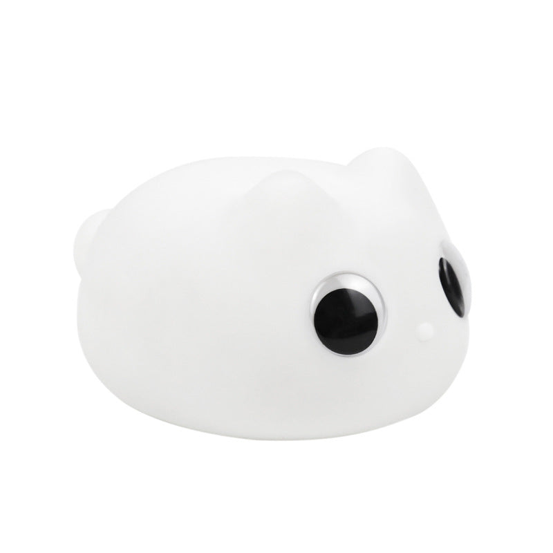 Cat Silicone USB Charging Desk Bedside Sleep Small Night Lamp
