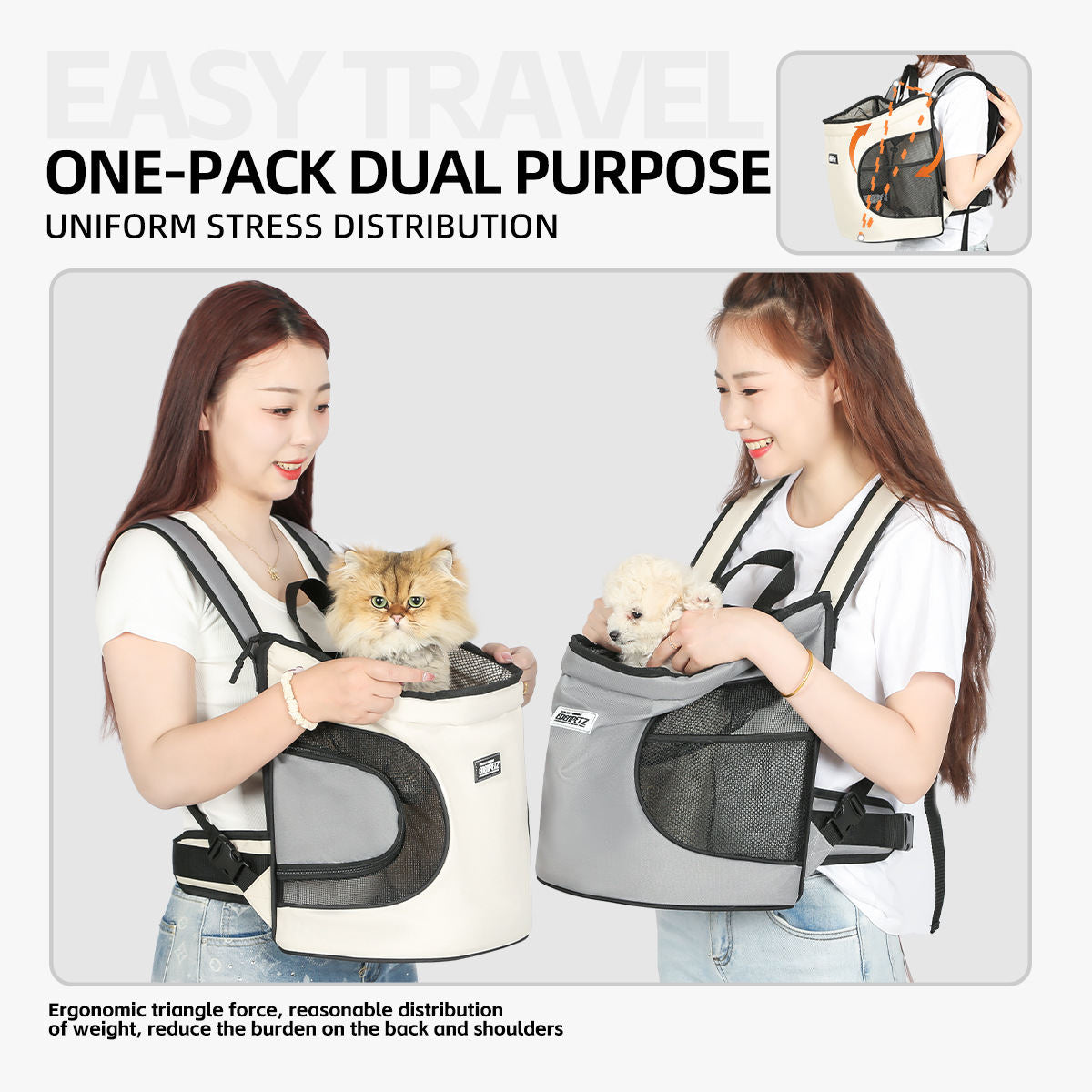 Cat Pet Shoulder Strap Chest Backpack