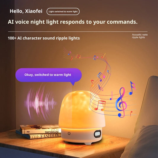 New Water Ripple Smart A Large Model Conversation Bluetooth Stereo Light Romantic Bedroom Bedside Ambience Light