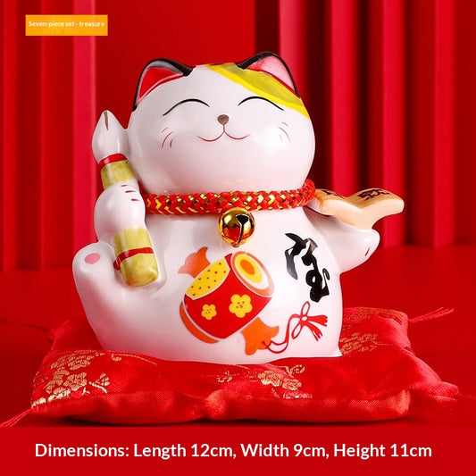 Creative Home Decor Ceramic Lucky Cat Ornament