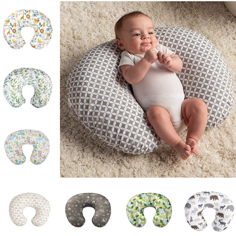U-shaped Breast Feeding Pillow Case Multifunctional Detachable Printing