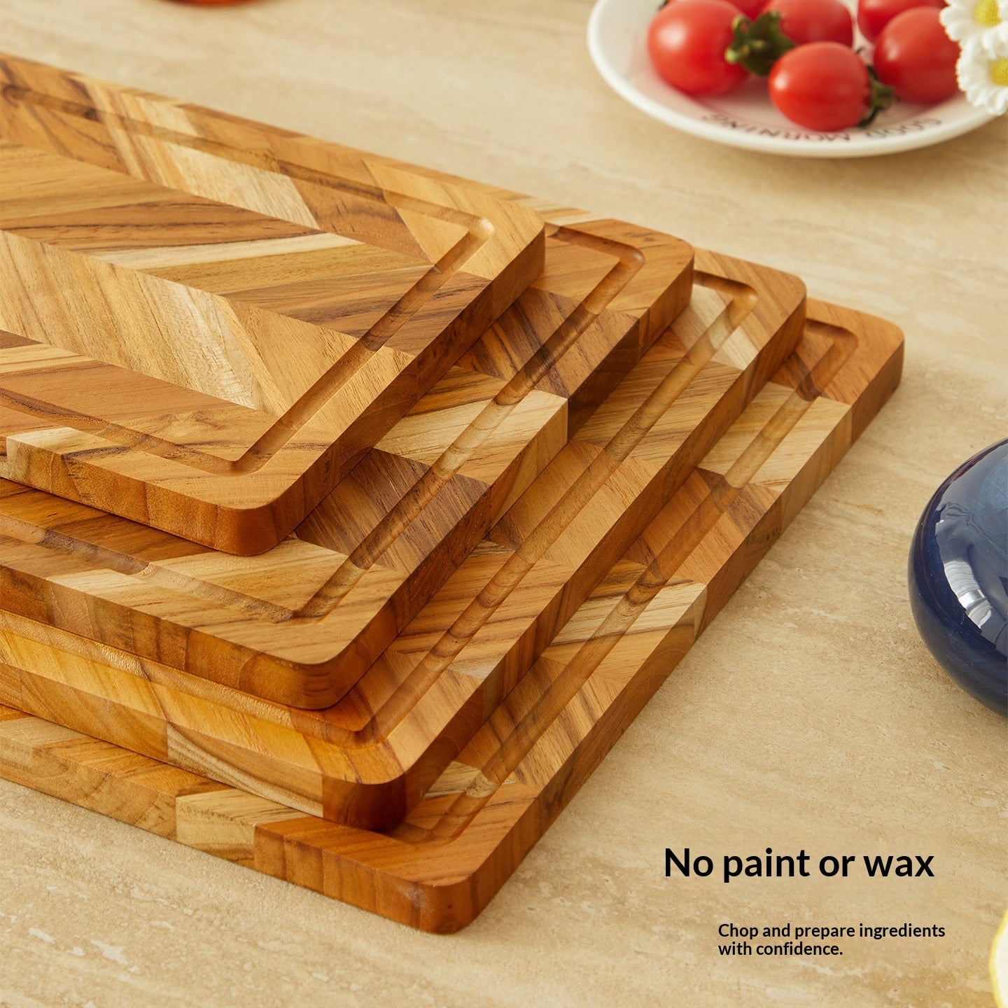 Teak Cutting Board Double-sided For Home Use Solid Wood