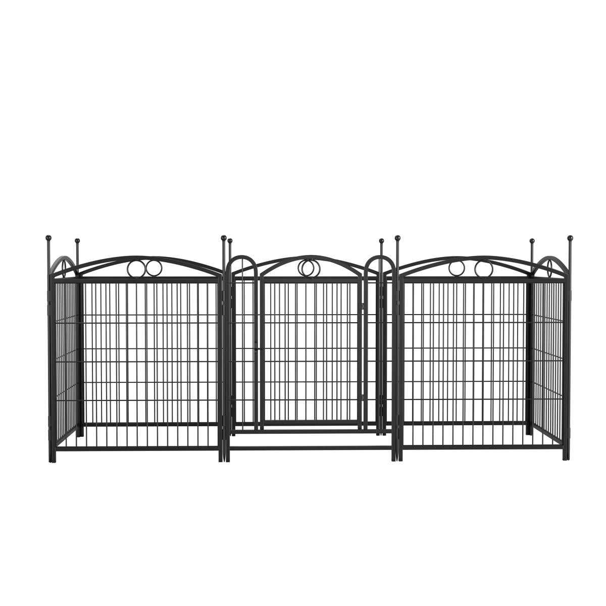 Dog Playpen Indoor 32 inch 8 Panels Metal Dog Pen Pet Dog Fence Outdoor Exercise Pen with Doors, Heavy Duty Dog Fence Puppy Pen for Large Medium Small Dogs Indoor Outdoor Foldable Pet Exercise Pen