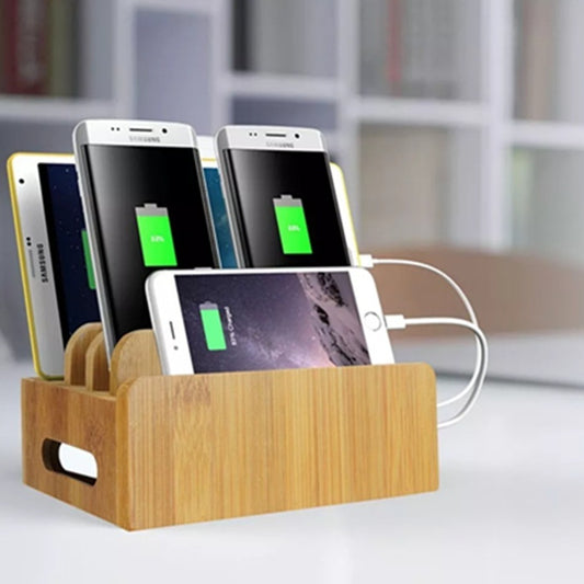 Creative Desktop Wooden Mobile Charging Bracket Bamboo Phone Bracket