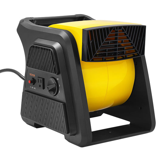 Pivoting Utility Fan, 600 CFM High Velocity Floor Blower For Drying, Cooling, Ventilating, Exhausting, 300° Blowing Angle Air Mover, Portable Carpet Dryer Fan For Home, Work Shop