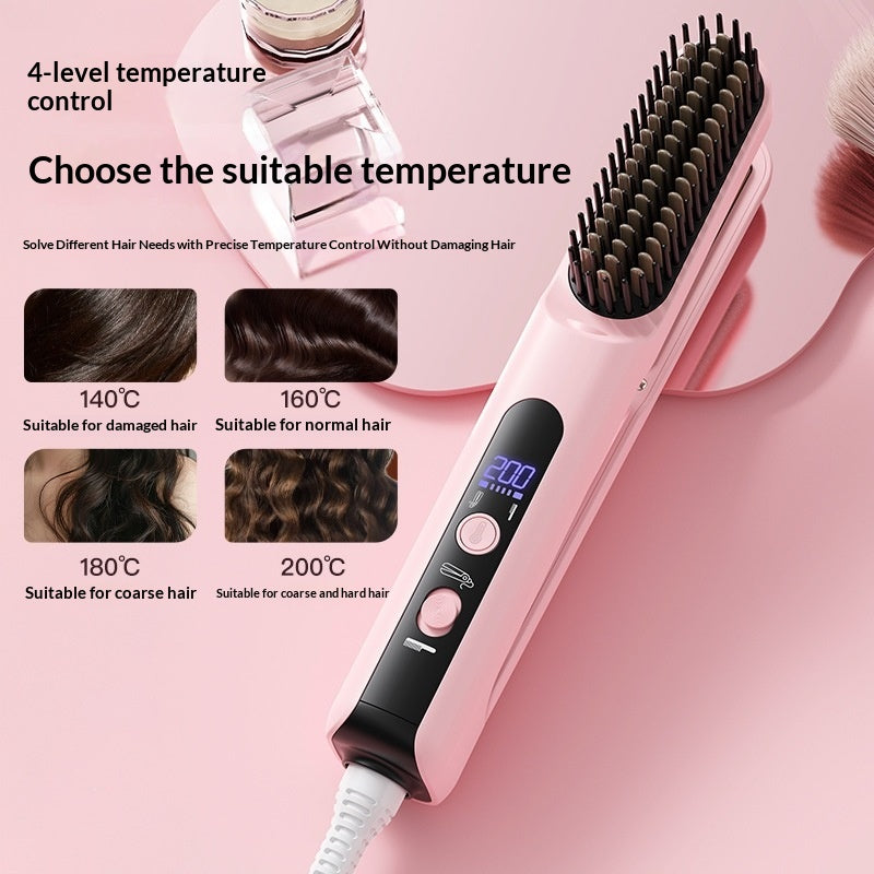 Multi-functional Curling And Straightening Iron With One-touch Styling Hair Protection And A Detachable Design