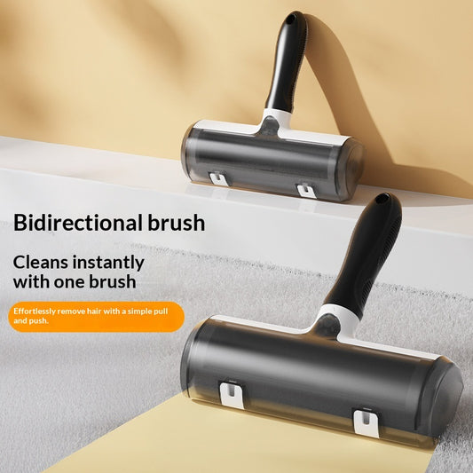 Dog And Cat Pet Grooming Brush With A Cleaning Roller For Removing Fur