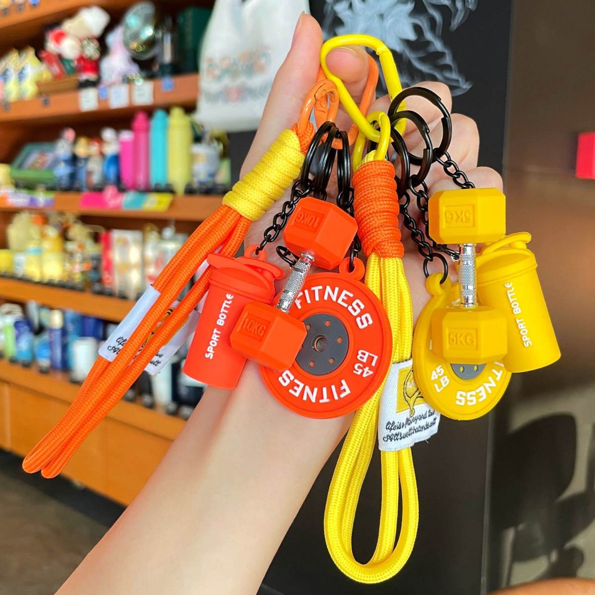 Creative Detachable Dumbbell Keychain Accessories