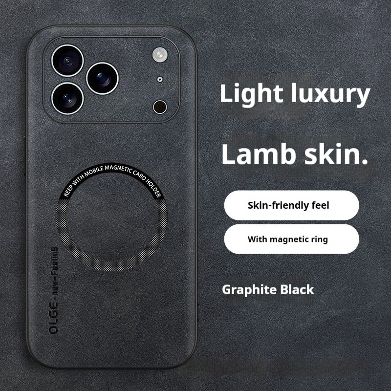 Magnetic Charging Phone Case Ultra Thin Leather