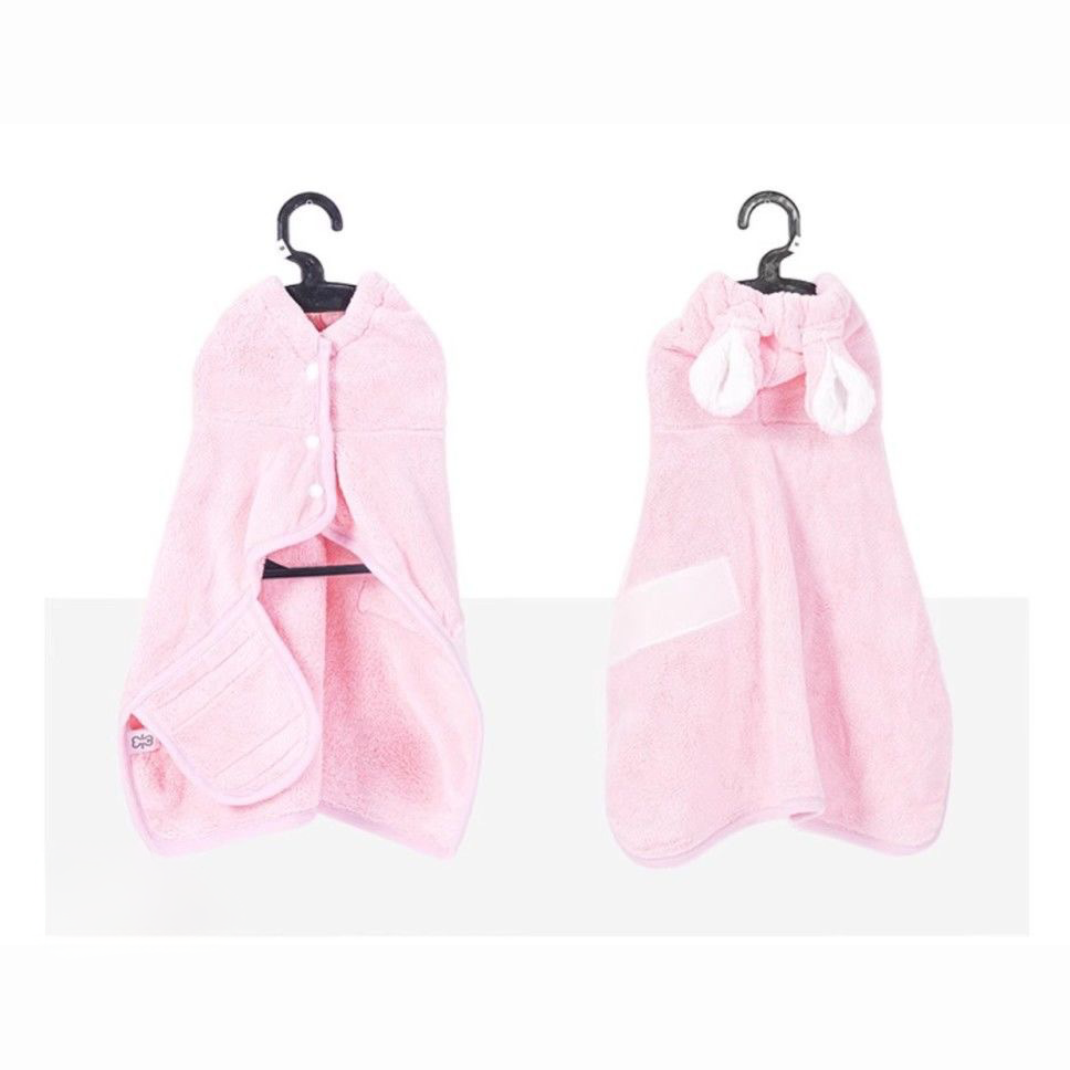 Dog Bathrobe Super Absorbent Towel For Small Dogs Cats Fast Drying Dog Robe Coat With Hood Puppy Cat Bath Towel Wrap Pet Grooming Supplies After Shower
