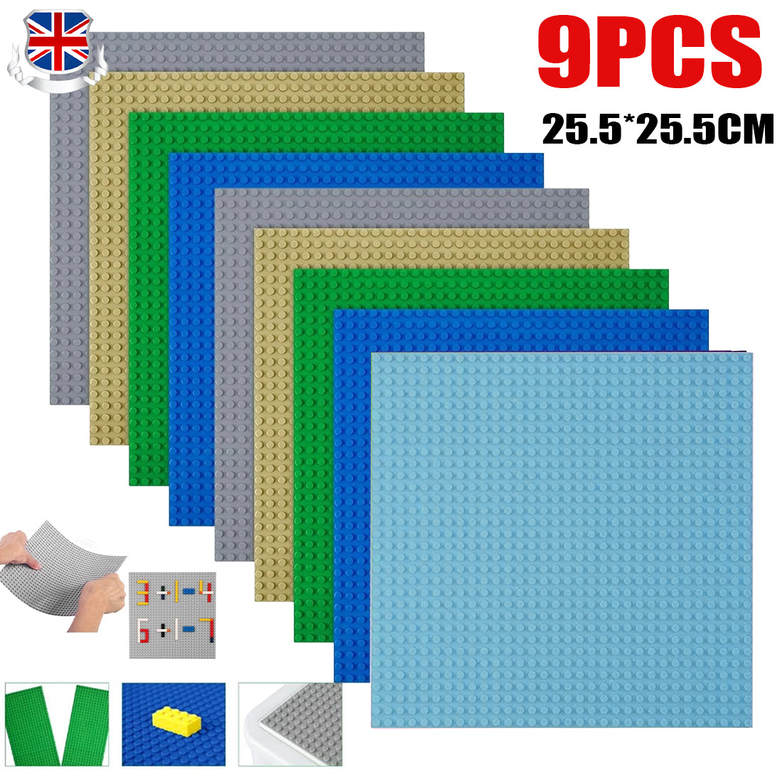 9pcs  Baseboard, Educational Accessories, Toy Baseboard, Wall Base