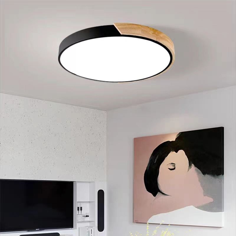 The Nordic Macaroon Bedroom Dining Room Lamp Has A Round-shaped Body