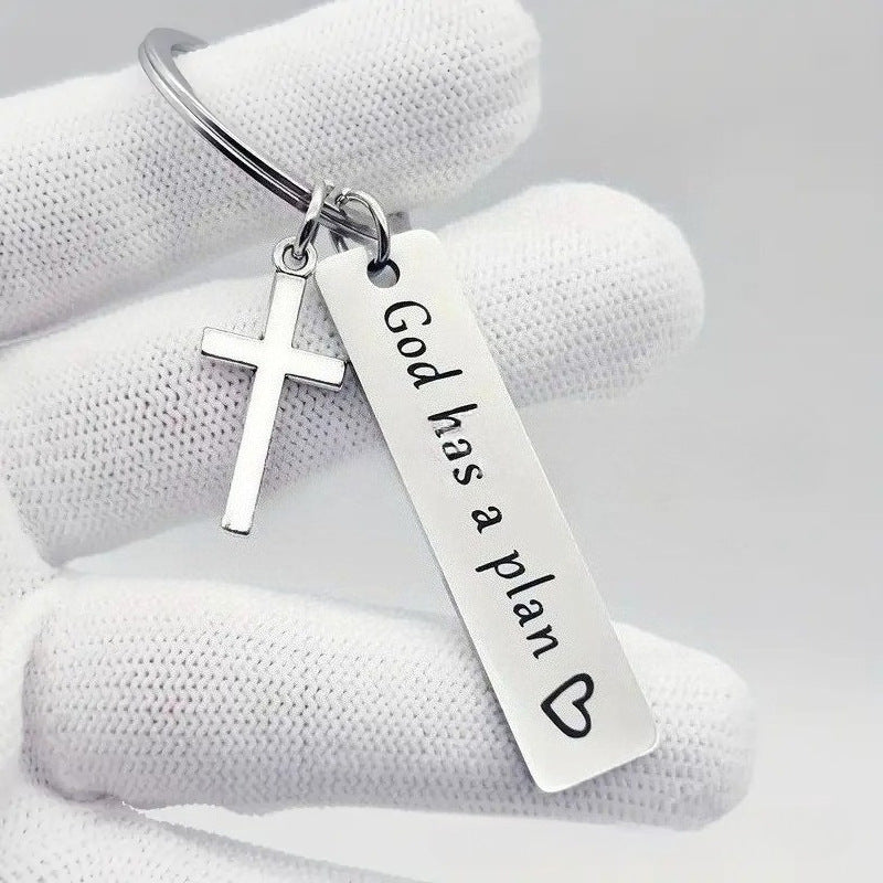 Best-selling Engraved Jewelry Cross Keychain For Bags