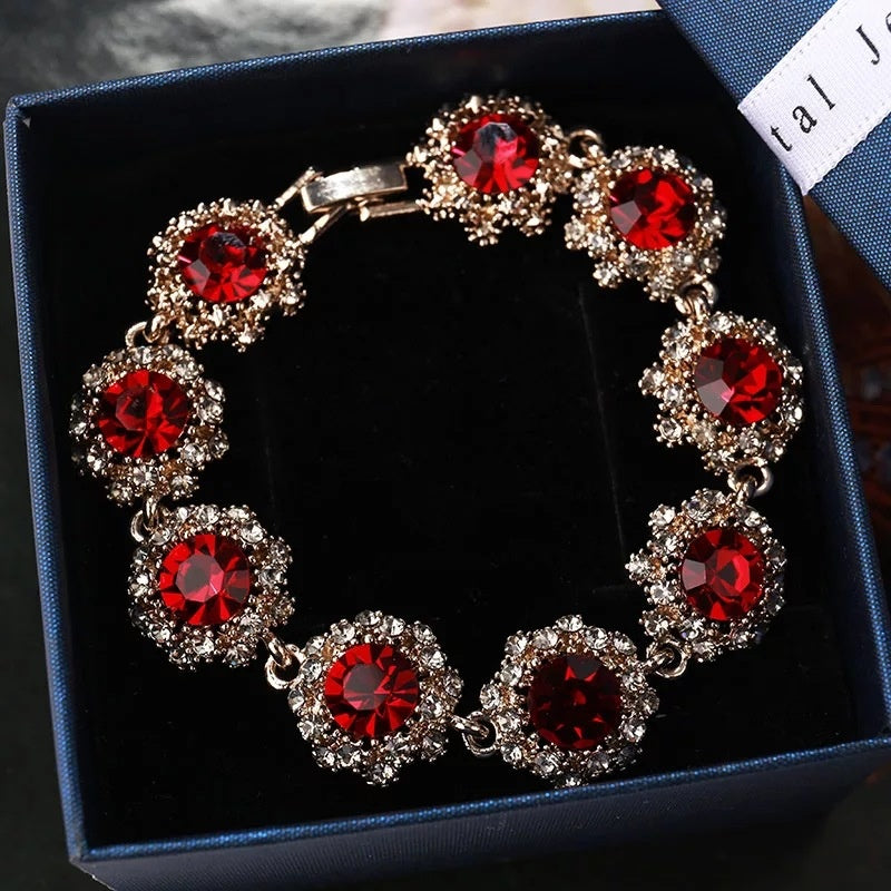 Super Flash Rhinestone Vintage Bracelet Women's Korean