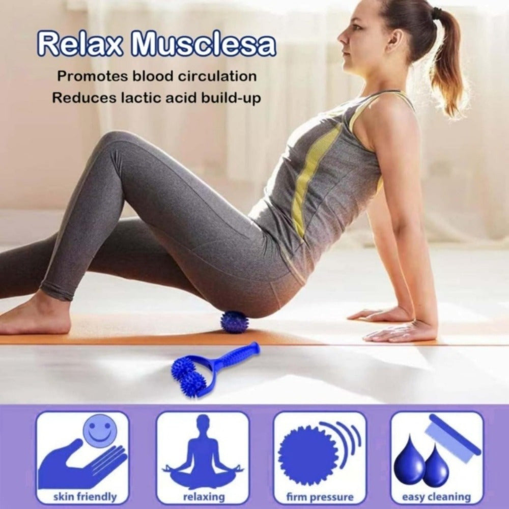 Massageball Set 2er, Faszienball Doppelpack Für Triggerpunkt-Massage, Myofasziale Entspannungsbälle Für Rücken & Füße, Praktisches Massage-Set Für Zuhause & Unterwegs-Partydekoration