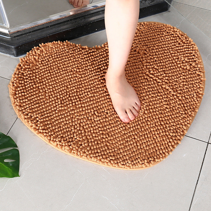 Chenille Bathroom Bath Mat With Water-absorbing And Non-slip Properties