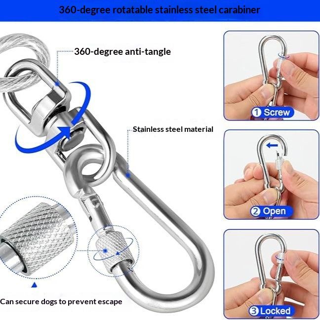 Cross-border Supply Of Pet Leash Extension Steel Wire Rope