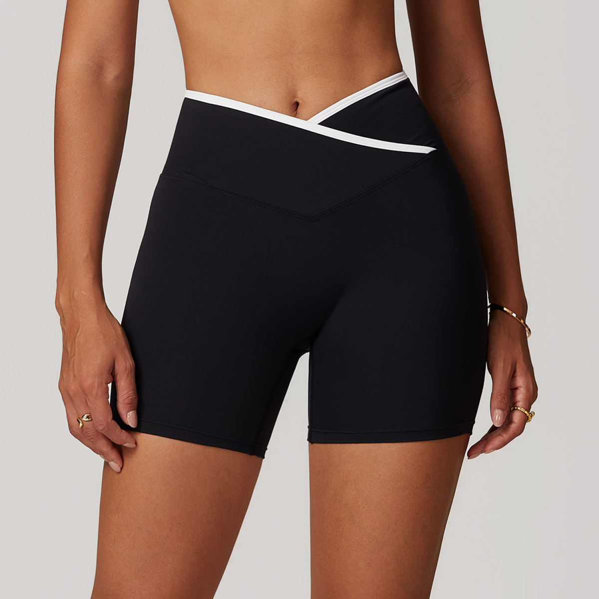 Skinny Hip Raise Sports High Waist Yoga Shorts