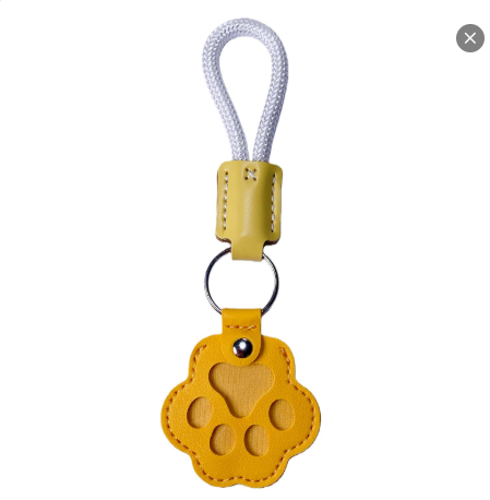 Pet Fur Memory Charm Leather Keychain Keepsake For Dog Cat Hair Paw-Shaped Design Memorial Sympathy Gift For Grieving Owners
