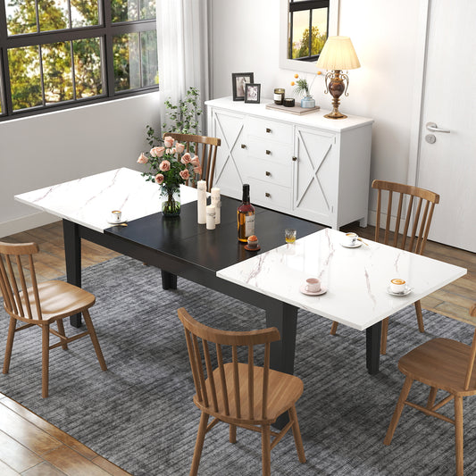 Dining Table,106.3 In Large Extendable Kitchen Table