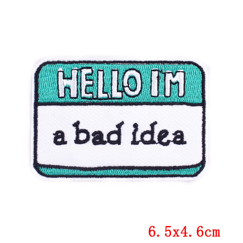 Cartoon Letter Fabric Patches With Computer Embroidery