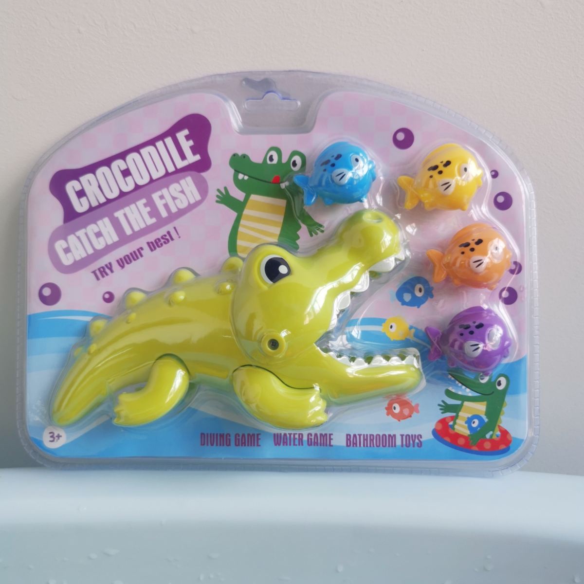 Children's Bathroom Bath And Water Toys Large Crocodile Eating Small Fish