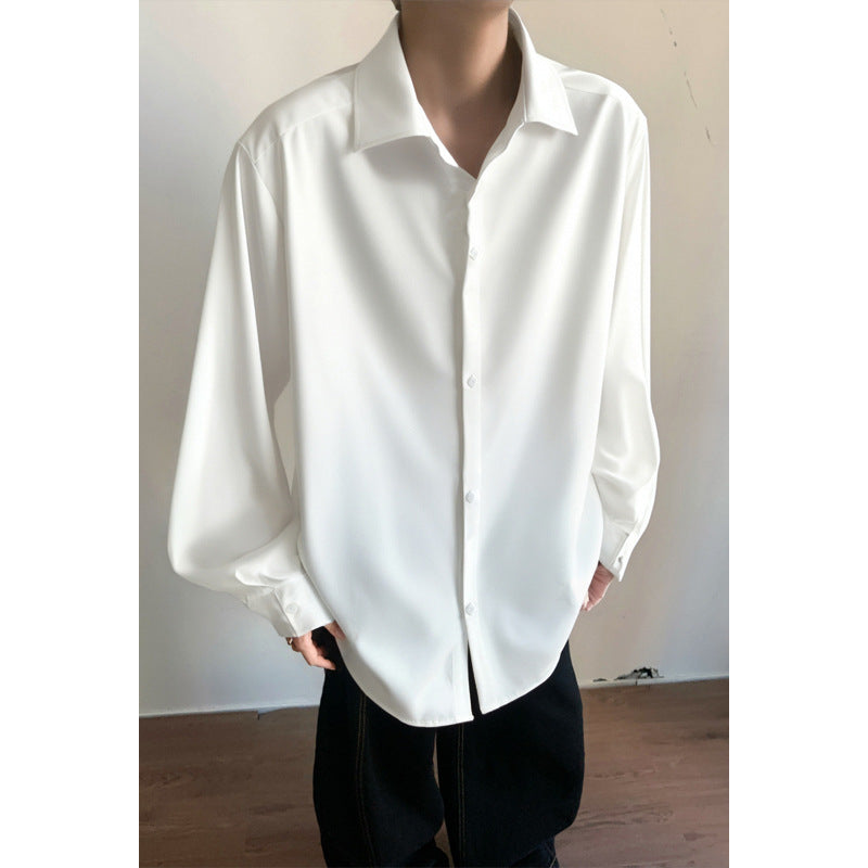 Niche-design Drape-fit Wrinkle-resistant Casual Shirt Korean-style Top