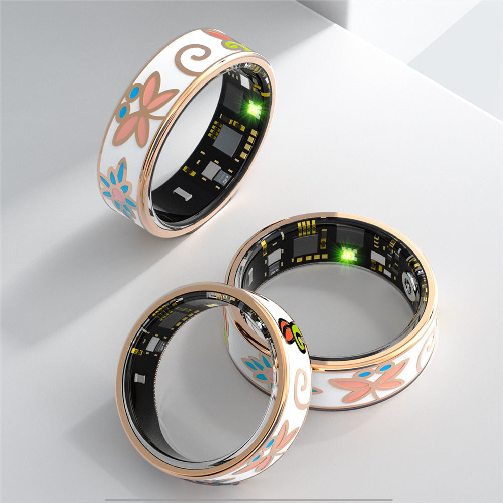 Stainless Steel Electroplating Smart Ring Luminous Dragon Pattern