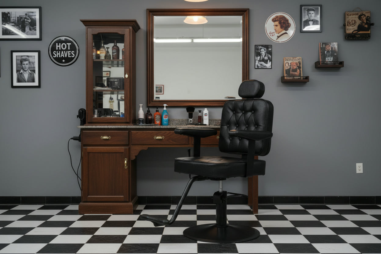 Barber Salon Chair For Hair Stylist, Hydraulic Reclining Barber Chair,Height Adjustable Salon Styling Chair With 360 Swivel, Removable Headrest, PU Leather, 330 Lbs Capacity, Black