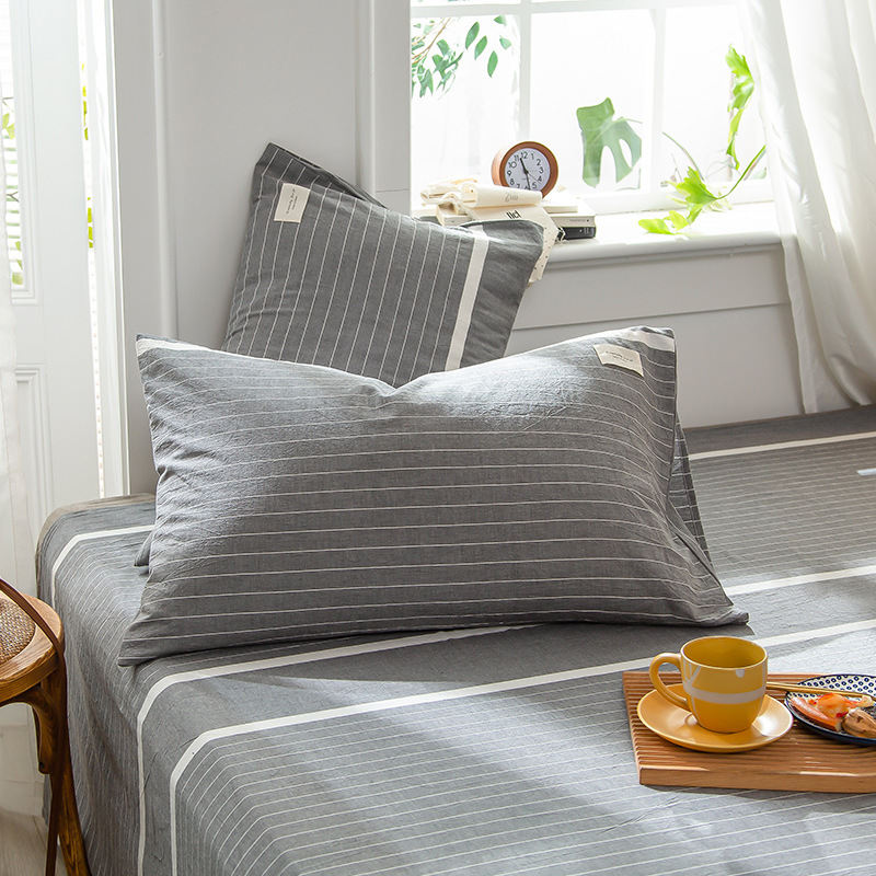 A-Grade Korean-style Washed Cotton Pillowcase Pair