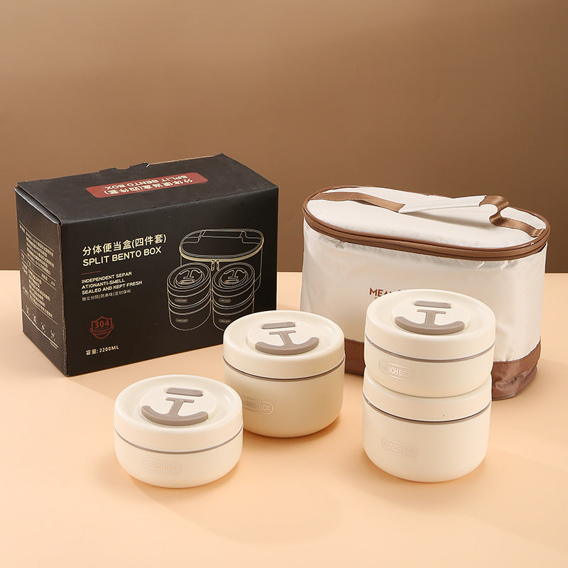 304 Stainless Steel Thermal Lunch Box Microwave-Safe Insulated Container For Office Workers