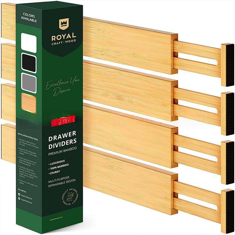 Bamboo Drawer Divider Kitchen Drawer Organizer
