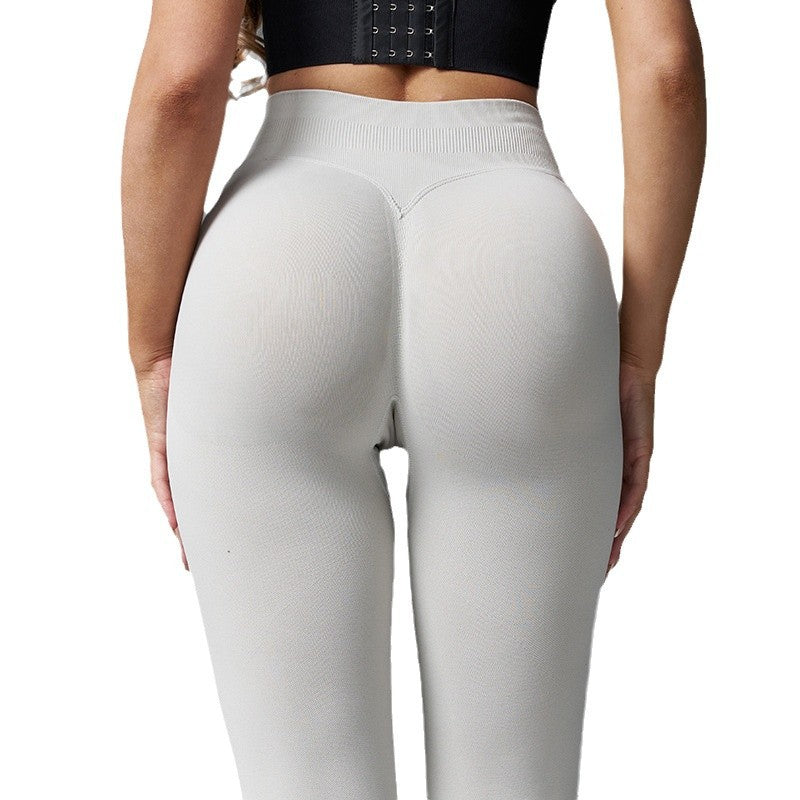 Peach Hip Tight Mid Waist Yoga Pants Hip Lifting Running Fitness