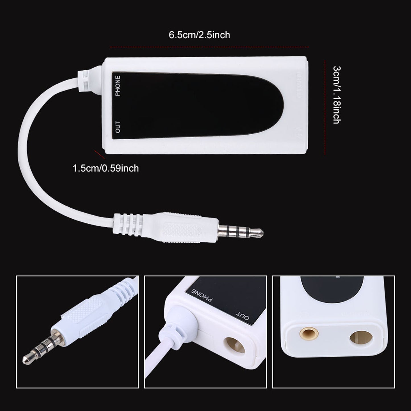 Flanger FC-21 Electric Guitar Bass To Mobile Phone Connector Converter Instruments Accessory