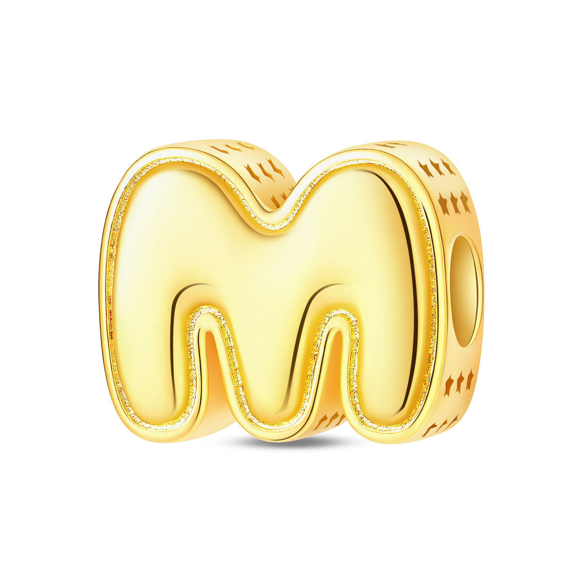 Gold-plated Copper DIY Bracelet Bead Accessories With English Letters